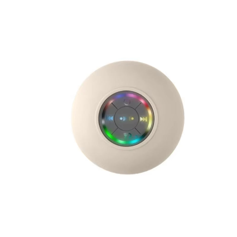 Mini Bluetooth Speaker Portable Waterproof Suction Cup Wireless Handsfree Speakers Illuminated LED Light for Showers Pool Car