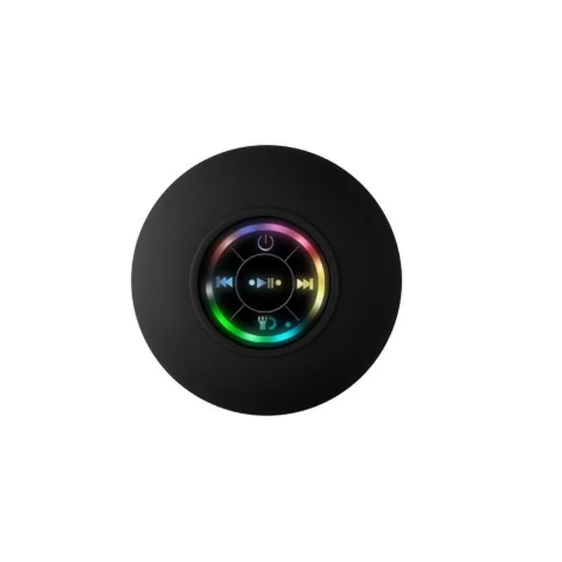 Mini Bluetooth Speaker Portable Waterproof Suction Cup Wireless Handsfree Speakers Illuminated LED Light for Showers Pool Car